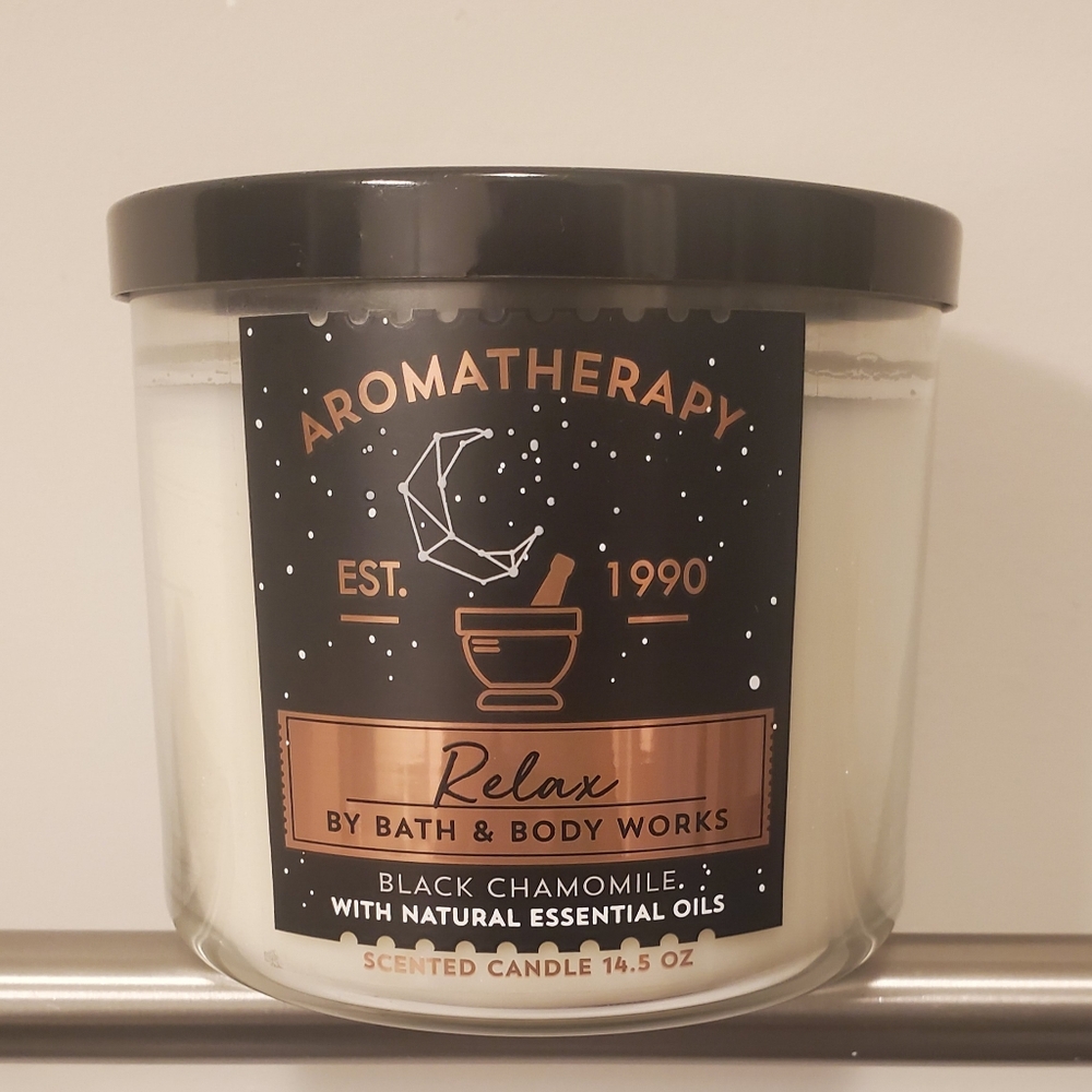 BBW 3 Wick Black Chamomile Candle